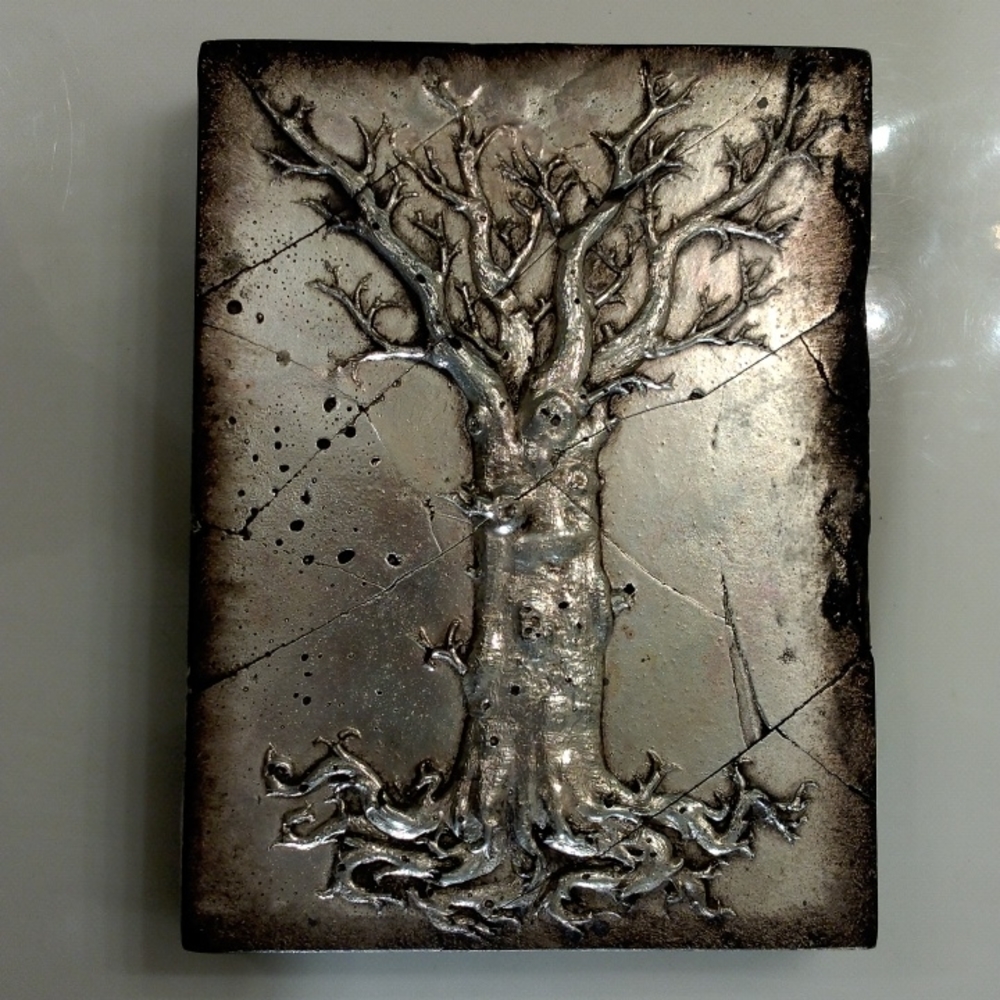Sid Dickens SZ-191 "Tree of Life Evolution" silver Memory-Block *Rare & Retired*